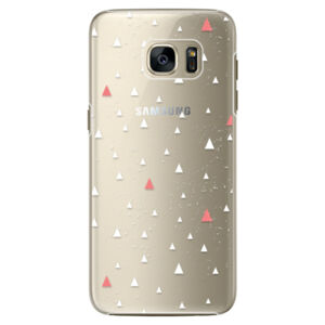 Plastové puzdro iSaprio - Abstract Triangles 02 - white - Samsung Galaxy S7