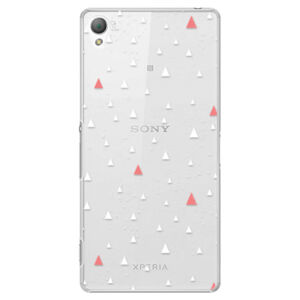 Plastové puzdro iSaprio - Abstract Triangles 02 - white - Sony Xperia Z3