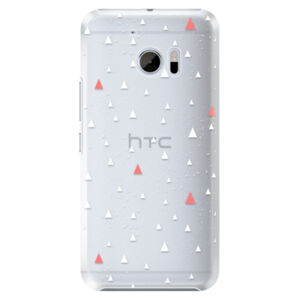 Plastové puzdro iSaprio - Abstract Triangles 02 - white - HTC 10