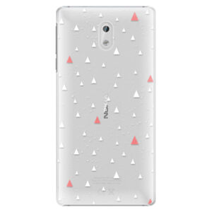 Plastové puzdro iSaprio - Abstract Triangles 02 - white - Nokia 3