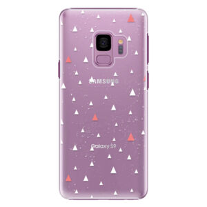 Plastové puzdro iSaprio - Abstract Triangles 02 - white - Samsung Galaxy S9