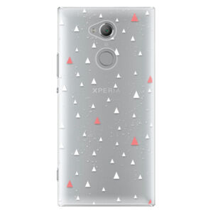 Plastové puzdro iSaprio - Abstract Triangles 02 - white - Sony Xperia XA2 Ultra