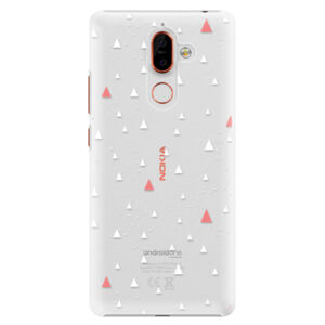 Plastové puzdro iSaprio - Abstract Triangles 02 - white - Nokia 7 Plus