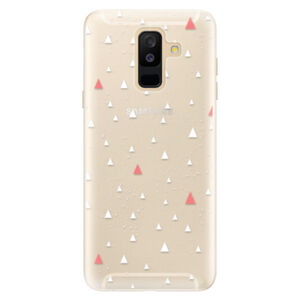 Silikónové puzdro iSaprio - Abstract Triangles 02 - white - Samsung Galaxy A6+