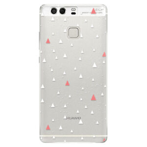 Silikónové puzdro iSaprio - Abstract Triangles 02 - white - Huawei P9
