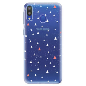 Plastové puzdro iSaprio - Abstract Triangles 02 - white - Samsung Galaxy M20