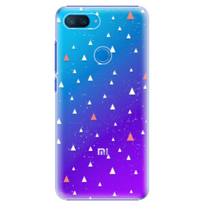 Plastové puzdro iSaprio - Abstract Triangles 02 - white - Xiaomi Mi 8 Lite