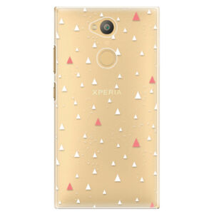 Plastové puzdro iSaprio - Abstract Triangles 02 - white - Sony Xperia L2