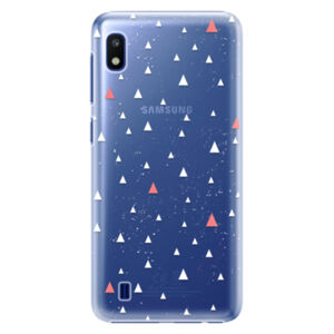 Plastové puzdro iSaprio - Abstract Triangles 02 - white - Samsung Galaxy A10