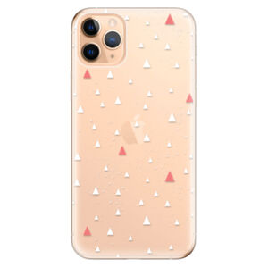 Odolné silikónové puzdro iSaprio - Abstract Triangles 02 - white - iPhone 11 Pro Max