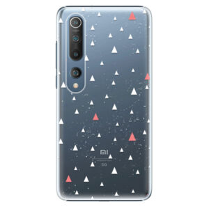 Plastové puzdro iSaprio - Abstract Triangles 02 - white - Xiaomi Mi 10 / Mi 10 Pro