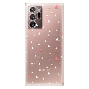 Odolné silikónové puzdro iSaprio - Abstract Triangles 02 - white - Samsung Galaxy Note 20 Ultra