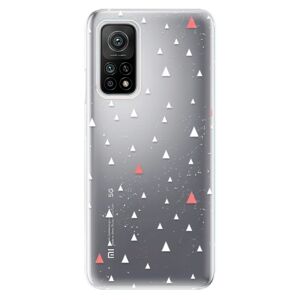 Odolné silikónové puzdro iSaprio - Abstract Triangles 02 - white - Xiaomi Mi 10T / Mi 10T Pro
