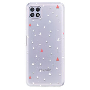 Odolné silikónové puzdro iSaprio - Abstract Triangles 02 - white - Samsung Galaxy A22 5G