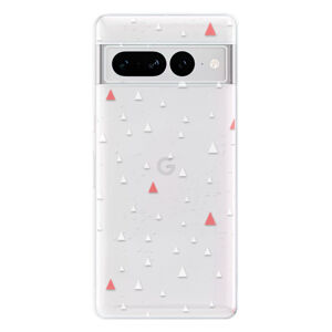 Odolné silikónové puzdro iSaprio - Abstract Triangles 02 - white - Google Pixel 7 Pro 5G