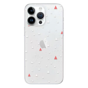 Odolné silikónové puzdro iSaprio - Abstract Triangles 02 - white - iPhone 15 Pro Max