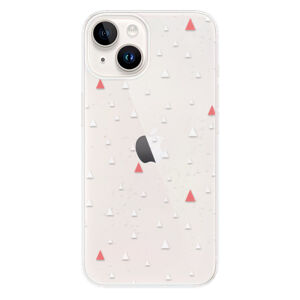 Odolné silikónové puzdro iSaprio - Abstract Triangles 02 - white - iPhone 15 Plus