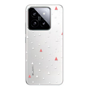 Odolné silikónové puzdro iSaprio - Abstract Triangles 02 - white - Xiaomi 14