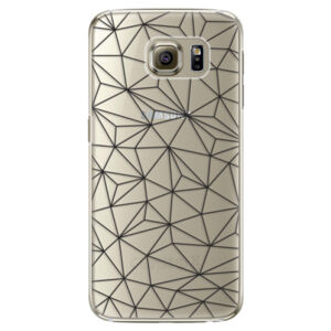 Plastové puzdro iSaprio - Abstract Triangles 03 - black - Samsung Galaxy S6