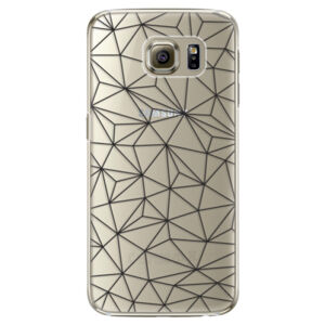 Plastové puzdro iSaprio - Abstract Triangles 03 - black - Samsung Galaxy S6 Edge