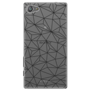 Plastové puzdro iSaprio - Abstract Triangles 03 - black - Sony Xperia Z5 Compact