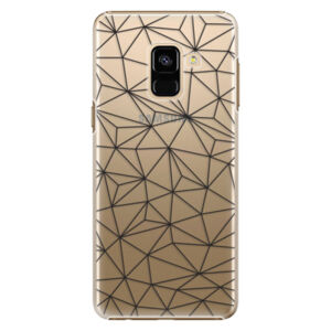 Plastové puzdro iSaprio - Abstract Triangles 03 - black - Samsung Galaxy A8 2018