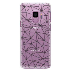 Plastové puzdro iSaprio - Abstract Triangles 03 - black - Samsung Galaxy S9