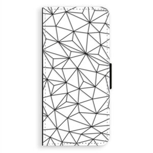 Flipové puzdro iSaprio - Abstract Triangles 03 - black - Samsung Galaxy A8 Plus