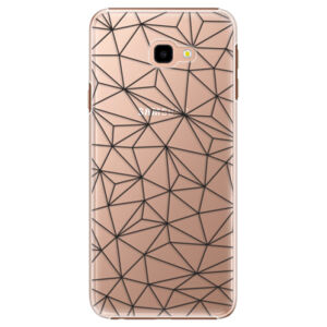 Plastové puzdro iSaprio - Abstract Triangles 03 - black - Samsung Galaxy J4+