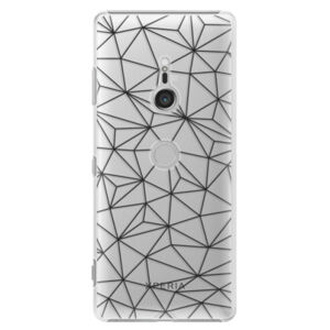 Plastové puzdro iSaprio - Abstract Triangles 03 - black - Sony Xperia XZ3