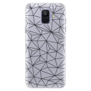 Silikónové puzdro iSaprio - Abstract Triangles 03 - black - Samsung Galaxy A6