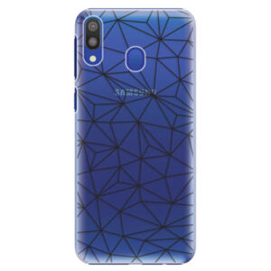 Plastové puzdro iSaprio - Abstract Triangles 03 - black - Samsung Galaxy M20