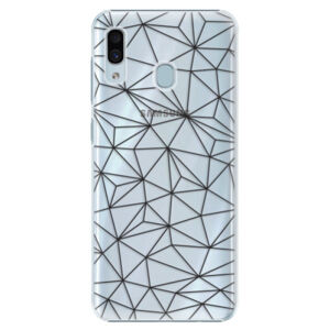 Plastové puzdro iSaprio - Abstract Triangles 03 - black - Samsung Galaxy A30