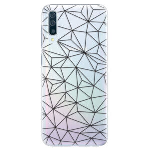 Plastové puzdro iSaprio - Abstract Triangles 03 - black - Samsung Galaxy A50