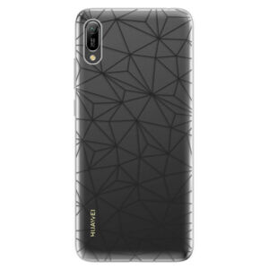 Odolné silikonové pouzdro iSaprio - Abstract Triangles 03 - black - Huawei Y6 2019