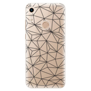 Odolné silikónové puzdro iSaprio - Abstract Triangles 03 - black - Huawei Honor 8A