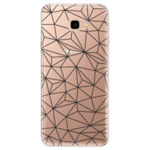 Odolné silikónové puzdro iSaprio - Abstract Triangles 03 - black - Samsung Galaxy J4+