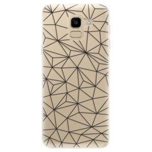 Odolné silikónové puzdro iSaprio - Abstract Triangles 03 - black - Samsung Galaxy J6