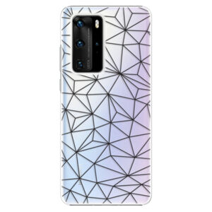 Plastové puzdro iSaprio - Abstract Triangles 03 - black - Huawei P40 Pro