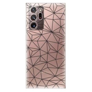 Odolné silikónové puzdro iSaprio - Abstract Triangles 03 - black - Samsung Galaxy Note 20 Ultra