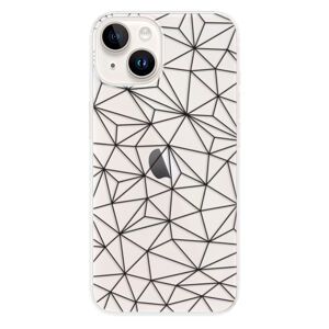 Odolné silikónové puzdro iSaprio - Abstract Triangles 03 - black - iPhone 15