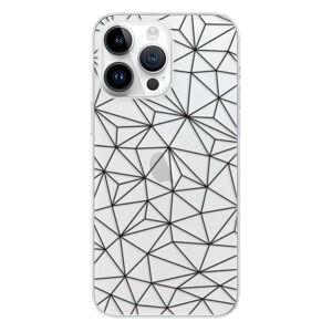 Odolné silikónové puzdro iSaprio - Abstract Triangles 03 - black - iPhone 15 Pro Max