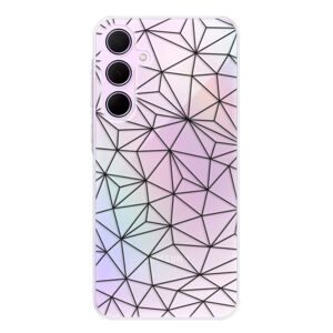 Odolné silikónové puzdro iSaprio - Abstract Triangles 03 - black - Samsung Galaxy A55 5G