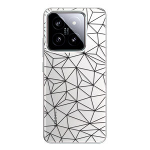 Odolné silikónové puzdro iSaprio - Abstract Triangles 03 - black - Xiaomi 14