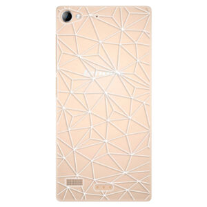 Plastové puzdro iSaprio - Abstract Triangles 03 - white - Sony Xperia Z2
