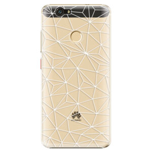 Plastové puzdro iSaprio - Abstract Triangles 03 - white - Huawei Nova