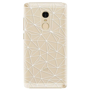 Plastové puzdro iSaprio - Abstract Triangles 03 - white - Xiaomi Redmi Note 4