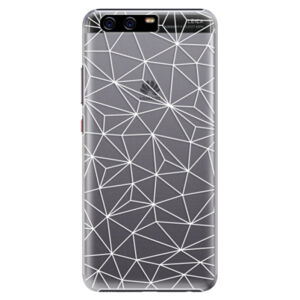 Plastové puzdro iSaprio - Abstract Triangles 03 - white - Huawei P10 Plus