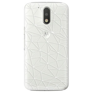 Plastové puzdro iSaprio - Abstract Triangles 03 - white - Lenovo Moto G4 / G4 Plus