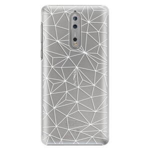 Plastové puzdro iSaprio - Abstract Triangles 03 - white - Nokia 8